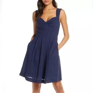 Lilly Pulitzer Navy Fish Eyelet Dress 4